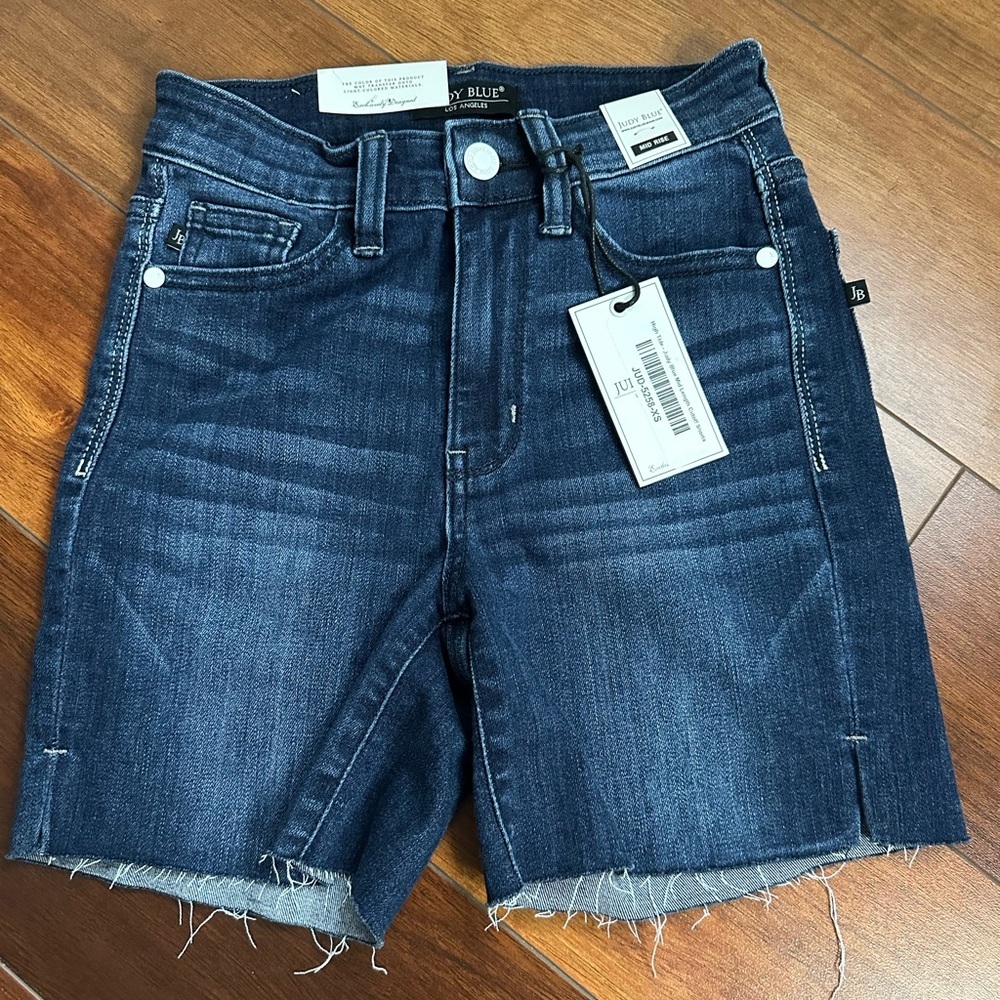 Judy Blue Dark Blue Denim Shorts